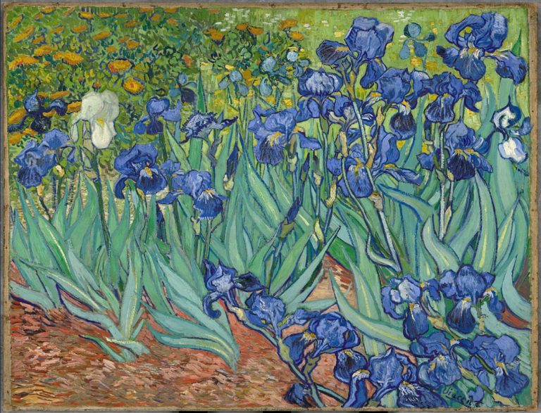 Why is ‘Irises’ by Vincent van Gogh, 1889, one of the most renowned works in the world?